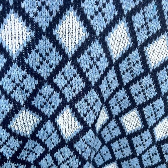 Vintage McGregor Shelton Gyle X-VEE Pullover V Neck Blue Wool Sweater Size L NWT - Picture 9 of 12